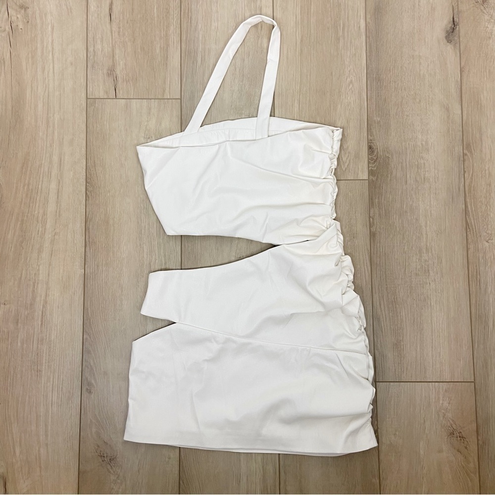 Michael Costello Kolt Mini Dress in Optic White Size M - Picture 6 of 11